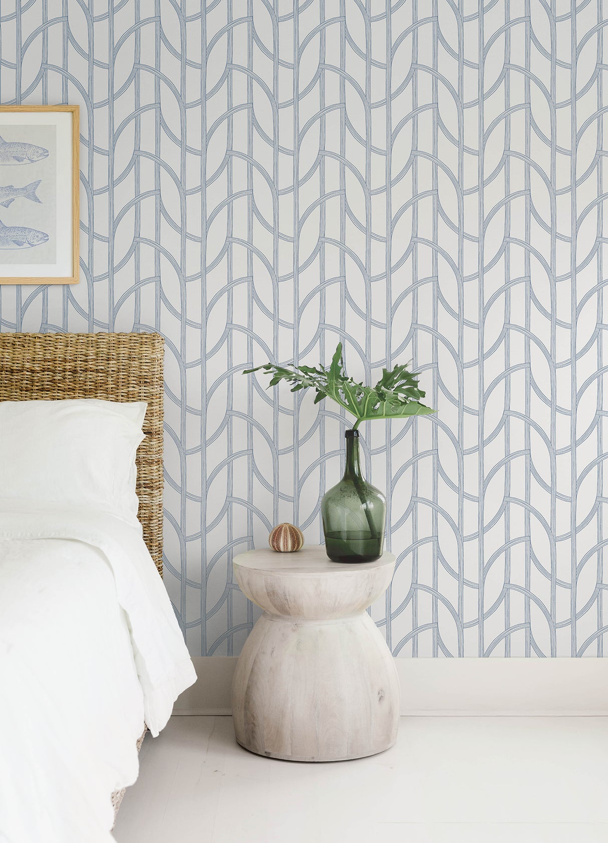 Salvo Navy by A-Street Prints Curved Contours Wallpaper – A-Street Prints 4172-82010