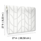 Salvo Silver by A-Street Prints Curved Contours Wallpaper – A-Street Prints 4172-82011