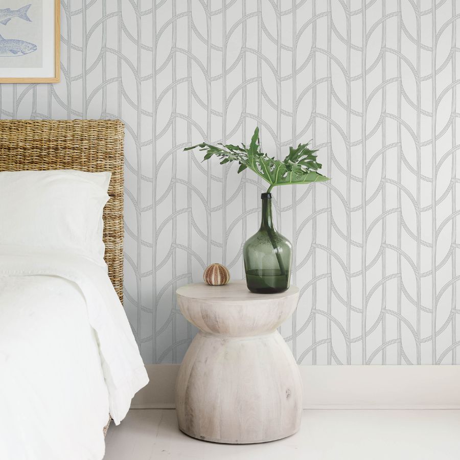 Salvo Silver by A-Street Prints Curved Contours Wallpaper – A-Street Prints 4172-82011