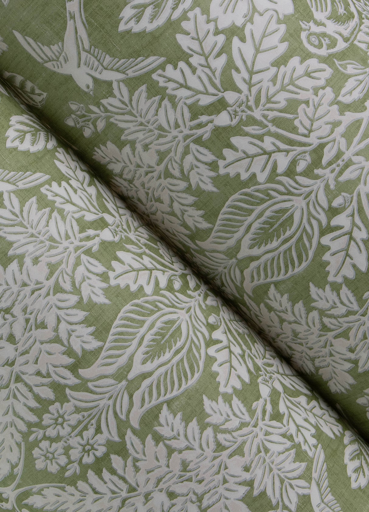 Finch Light Green by Chris Loves Julia Woodland Damask Wallpaper – A-Street Prints 4173-27620