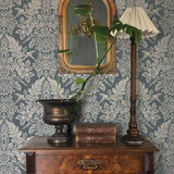 Finch Blue by Chris Loves Julia Woodland Damask Wallpaper – A-Street Prints 4173-27622