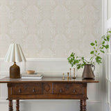 Finch Ivory by Chris Loves Julia Woodland Damask Wallpaper – A-Street Prints 4173-27624