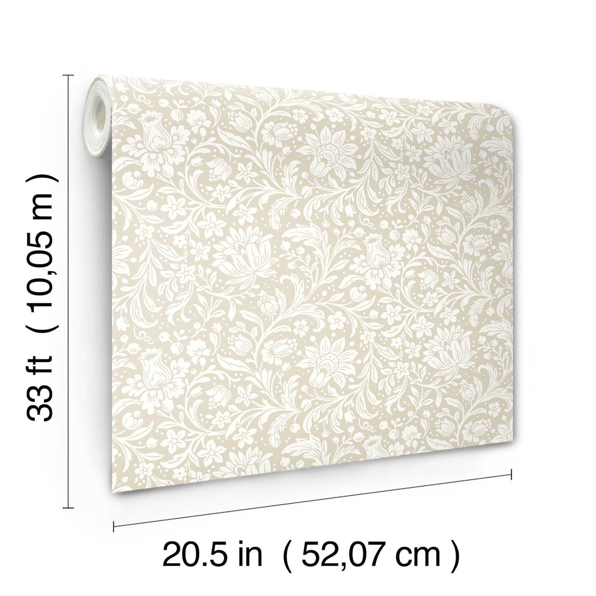Hague Beige by Chris Loves Julia Floral Trail Wallpaper – A-Street Prints 4173-27625