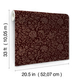 Hague Burgundy by Chris Loves Julia Floral Trail Wallpaper – A-Street Prints 4173-27627