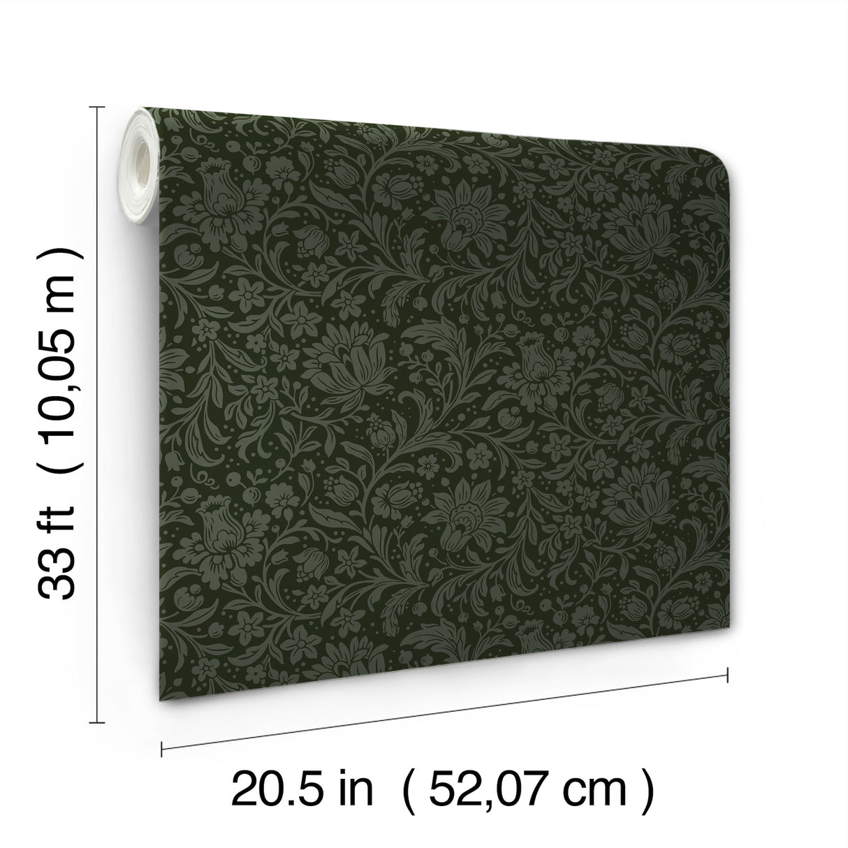 Hague Dark Green by Chris Loves Julia Floral Trail Wallpaper – A-Street Prints 4173-27628