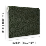Hague Dark Green by Chris Loves Julia Floral Trail Wallpaper – A-Street Prints 4173-27628