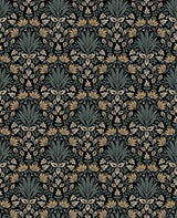 Woodbury Black Floral Damask Wallpaper – A-Street Prints 4173-27630