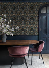 Woodbury Black by Chris Loves Julia Floral Damask Wallpaper – A-Street Prints 4173-27630