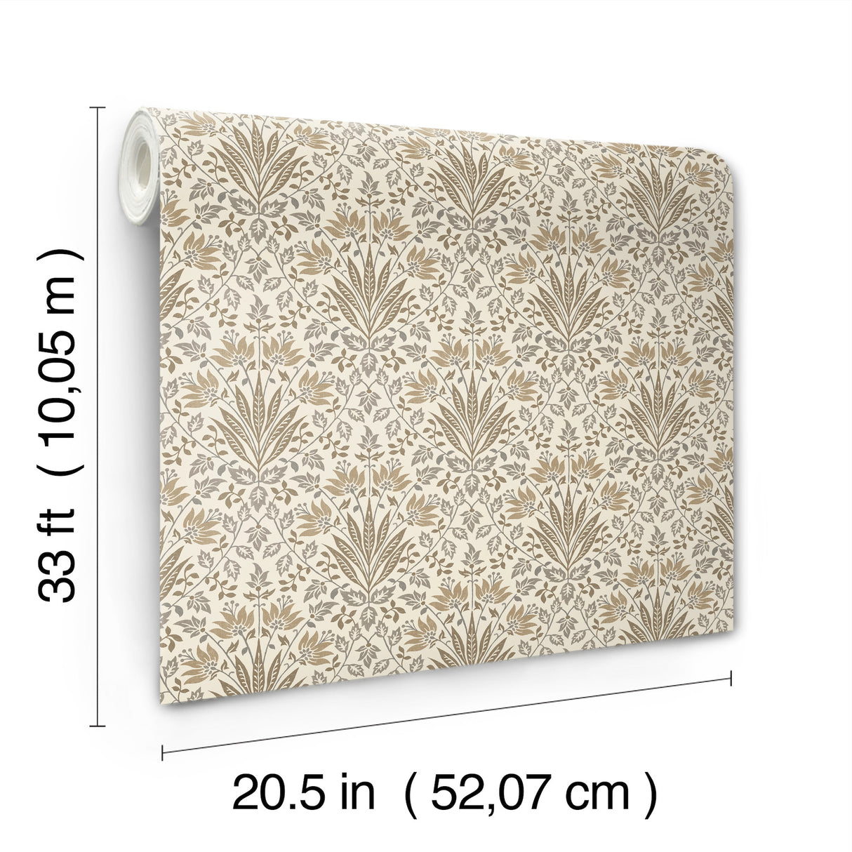 Woodbury Brown by Chris Loves Julia Floral Damask Wallpaper – A-Street Prints 4173-27633