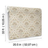 Woodbury Brown by Chris Loves Julia Floral Damask Wallpaper – A-Street Prints 4173-27633