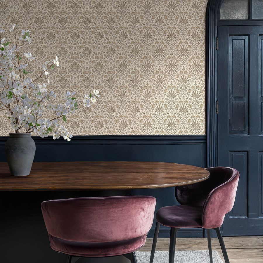 Woodbury Brown by Chris Loves Julia Floral Damask Wallpaper – A-Street Prints 4173-27633