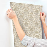 Woodbury Brown by Chris Loves Julia Floral Damask Wallpaper – A-Street Prints 4173-27633
