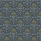 Woodbury Navy Floral Damask Wallpaper by A-Street Prints