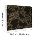 Gerty Gold by Chris Loves Julia Fruit Toile Wallpaper – A-Street Prints 4173-27635
