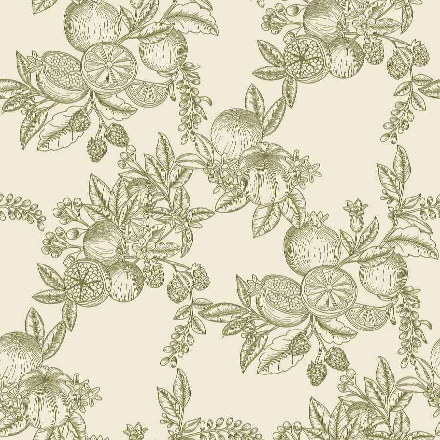 Gerty Green Fruit Toile wallpaper by A-Street Prints