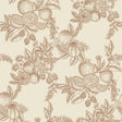 Gerty Copper Fruit Toile wallpaper with copper botanical linework on cream.