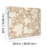 Gerty Copper by Chris Loves Julia Fruit Toile Wallpaper – A-Street Prints 4173-27638
