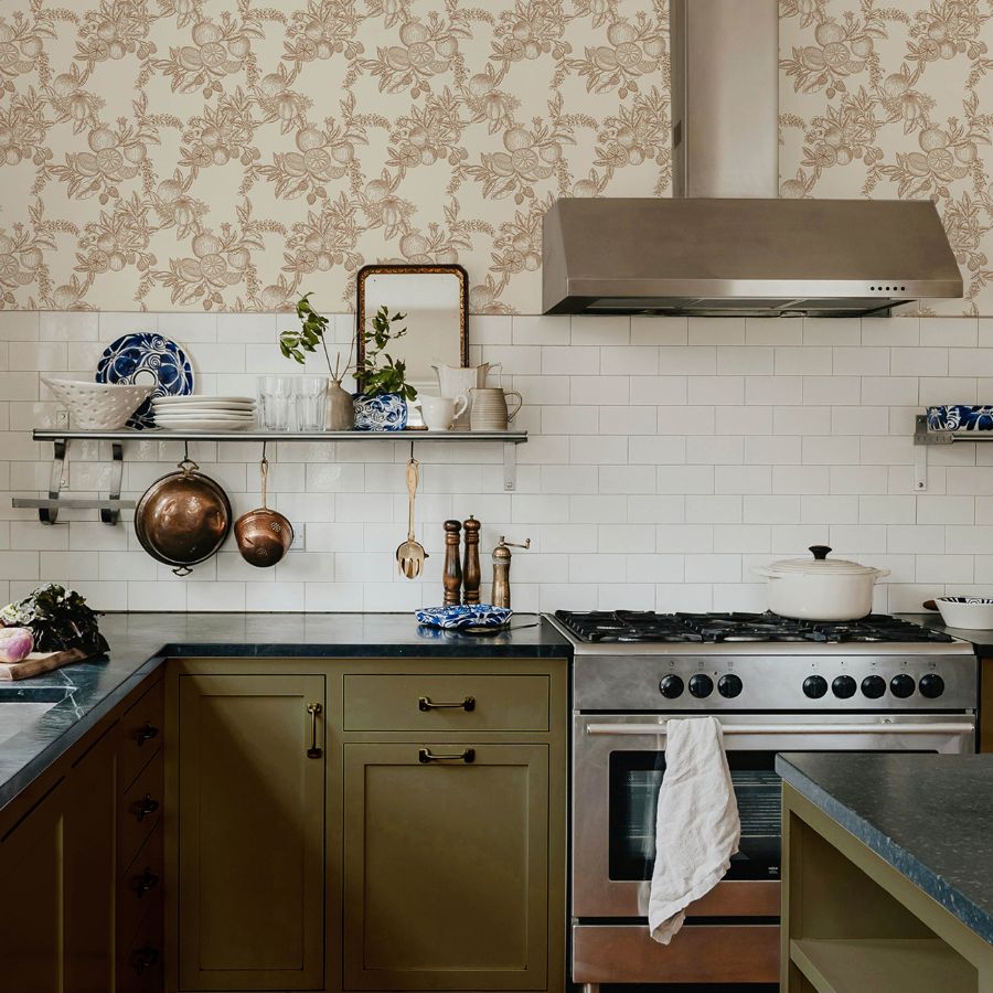 Gerty Copper by Chris Loves Julia Fruit Toile Wallpaper – A-Street Prints 4173-27638