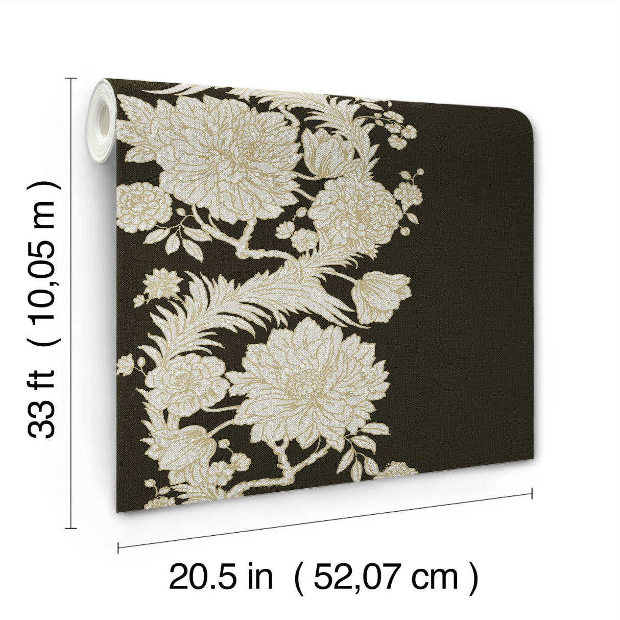 Gisela Black by Chris Loves Julia Floral Columns Wallpaper – A-Street Prints 4173-27641