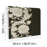 Gisela Black by Chris Loves Julia Floral Columns Wallpaper – A-Street Prints 4173-27641