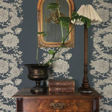Gisela Blue by Chris Loves Julia Floral Columns Wallpaper – A-Street Prints 4173-27642
