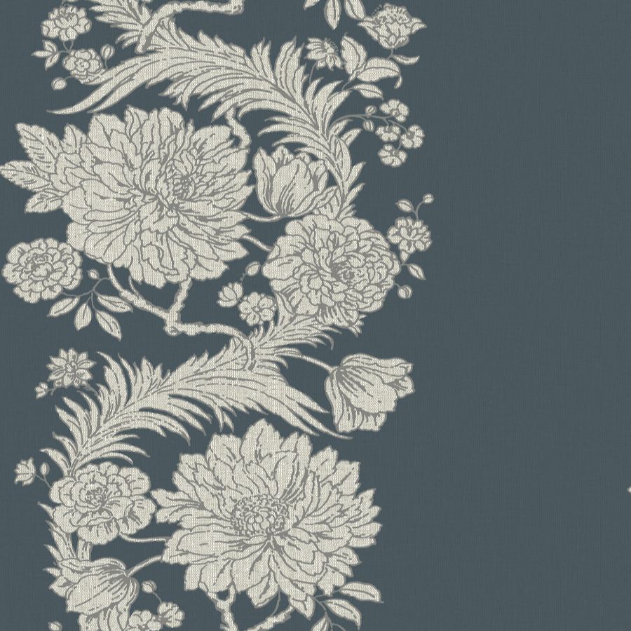 Gisela Blue Floral Columns Wallpaper by A-Street Prints