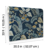 Geneva Dark Blue by Chris Loves Julia Peacock Paradise Wallpaper – A-Street Prints 4173-27643