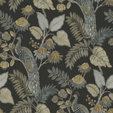 Geneva Black Peacock Paradise Wallpaper by A-Street Prints