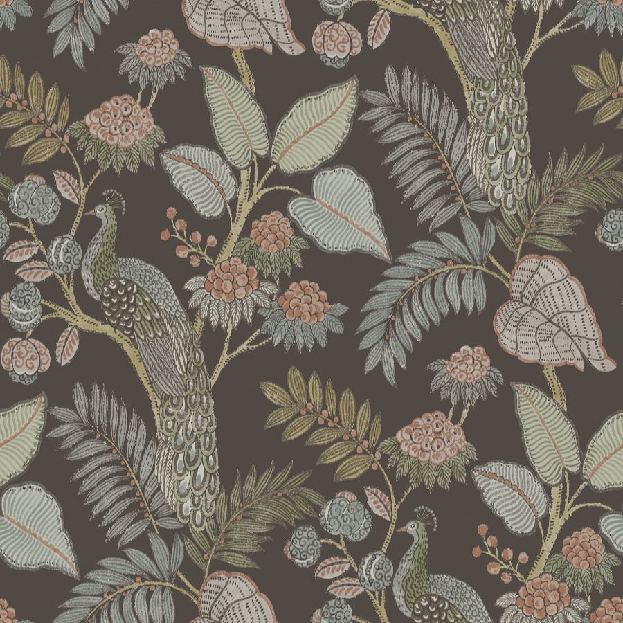 Geneva Chocolate Peacock Paradise Wallpaper – A-Street Prints 4173-27647