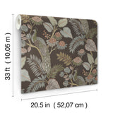 Geneva Chocolate Peacock Paradise by Chris Loves Julia Wallpaper – A-Street Prints 4173-27647