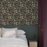 Geneva Chocolate Peacock Paradise by Chris Loves Julia Wallpaper – A-Street Prints 4173-27647