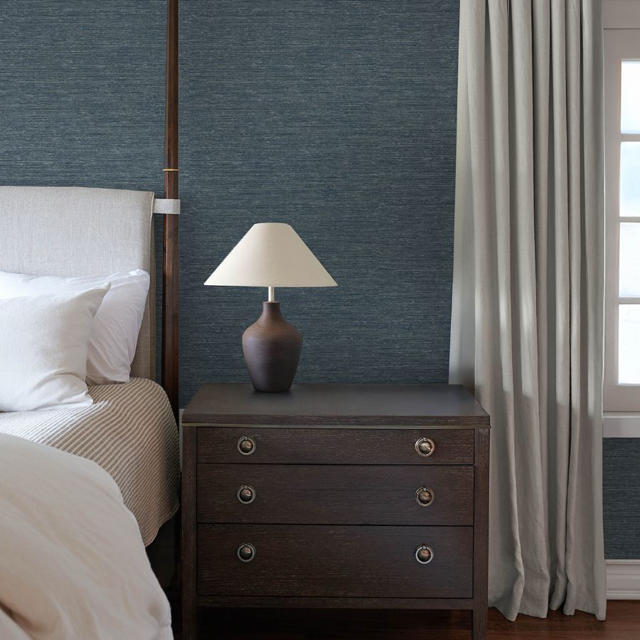 Roderick Dark Blue by Chris Loves Julia Textured Wallpaper – A-Street Prints 4173-27649
