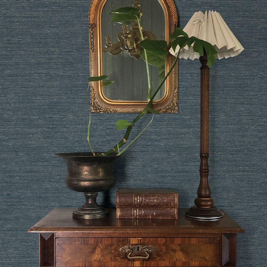 Roderick Dark Blue by Chris Loves Julia Textured Wallpaper – A-Street Prints 4173-27649