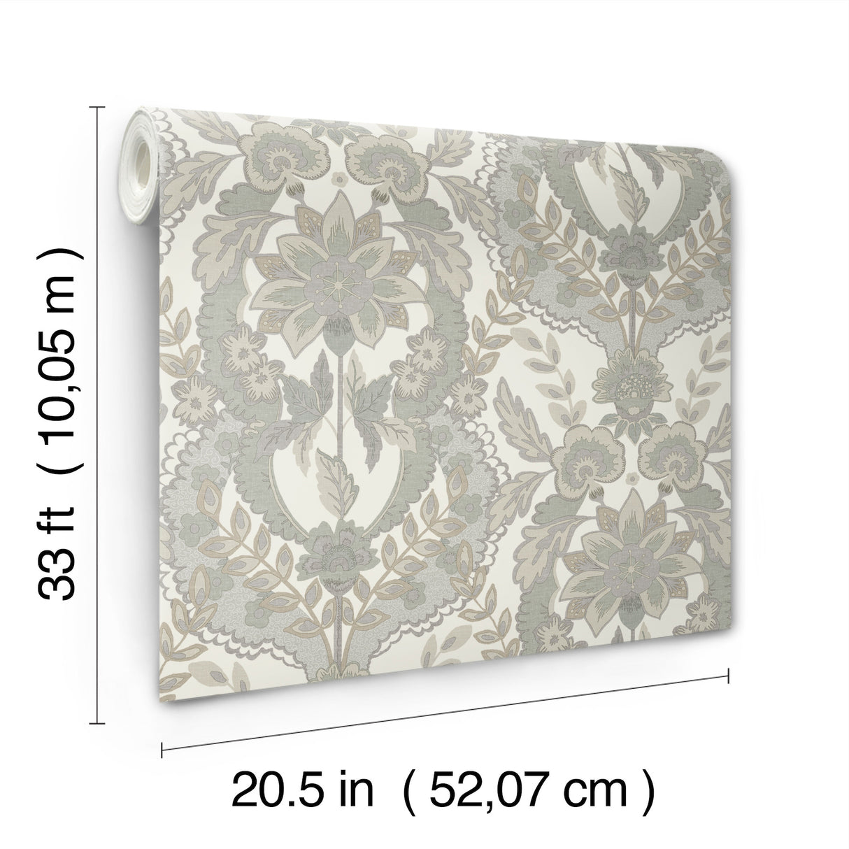 Collins Light Blue by Chris Loves Julia Damask Wallpaper – A-Street Prints 4173-27655