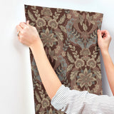Collins Plum by Chris Loves Julia Damask Wallpaper – A-Street Prints 4173-27656