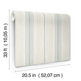 Ames Light Blue by Chris Loves Julia Linen Stripe Wallpaper – A-Street Prints 4173-27660