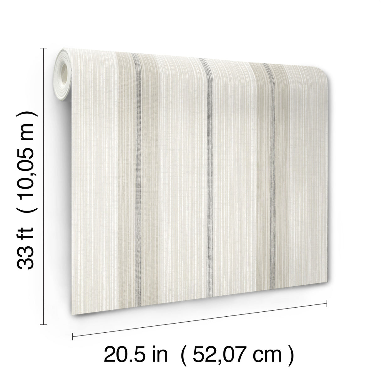 Ames Grey by Chris Loves Julia Linen Stripe Wallpaper – A-Street Prints 4173-27661