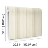Ames Beige Linen Stripe by Chris Loves Julia Non Woven Wallpaper – A-Street Prints 4173-27662