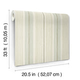 Ames Seafoam by Chris Loves Julia Linen Stripe Wallpaper – A-Street Prints 4173-27664