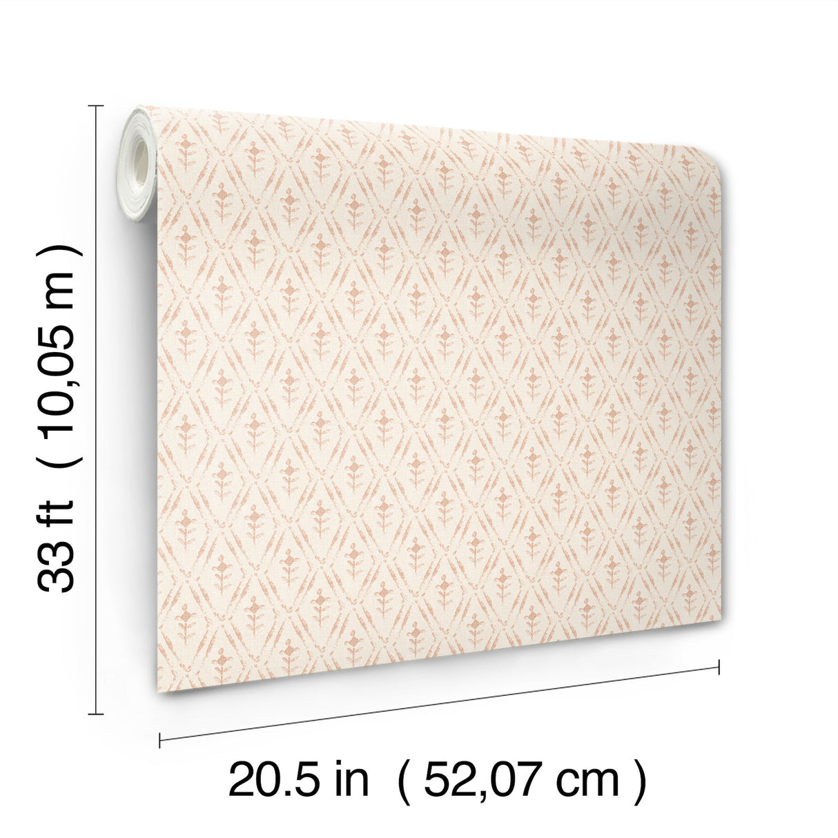 Tillie Blush by Chris Loves Julia Diamond Floral Wallpaper – A-Street Prints 4173-27670