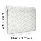 Tillie Blue Diamond Floral Wallpaper by Chris Loves Julia – A-Street Prints 4173-27671