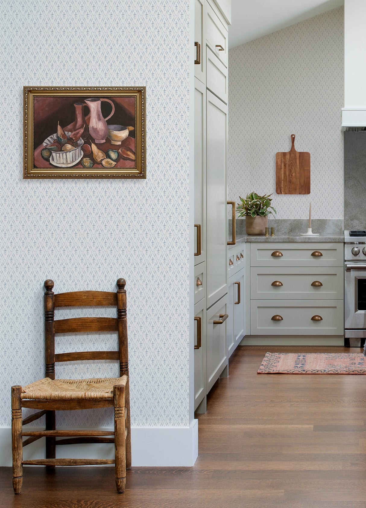 Tillie Blue Diamond Floral Wallpaper by Chris Loves Julia – A-Street Prints 4173-27671