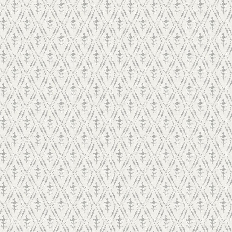 Tillie Grey Diamond Floral Wallpaper by A-Street Prints