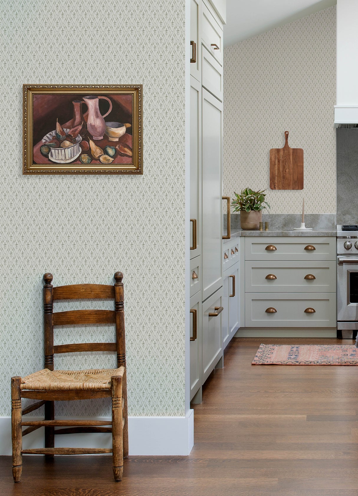 Tillie Sage by Chris Loves Julia Diamond Floral Wallpaper – A-Street Prints 4173-27674