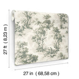 Sainsbury Sage by Chris Loves Julia Forest Wallpaper – A-Street Prints 4173-82104