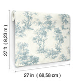 Sainsbury Light Blue by Chris Loves Julia Forest Wallpaper – A-Street Prints 4173-82105