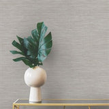 Winn Beige by Warner Faux Grasscloth Wallpaper- Brewster Home Fashions 4174-4602