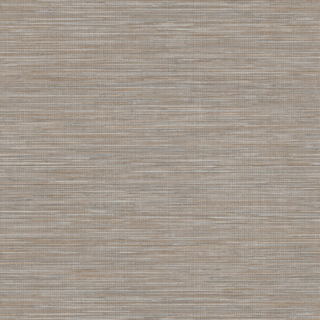 Winn Chestnut Faux Grasscloth Wallpaper texture in brown tones