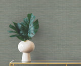 Winn Green by Warner Faux Grasscloth Vinyl Wallpaper - Brewster Home Fashions 4174-4604-Sample