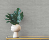 Winn Grey by Warner Faux Grasscloth Textured Non Woven Backed Vinyl Unpasted Strippable Scrubbable Wallpaper Grasscloth Resource 2 - 4174-4606